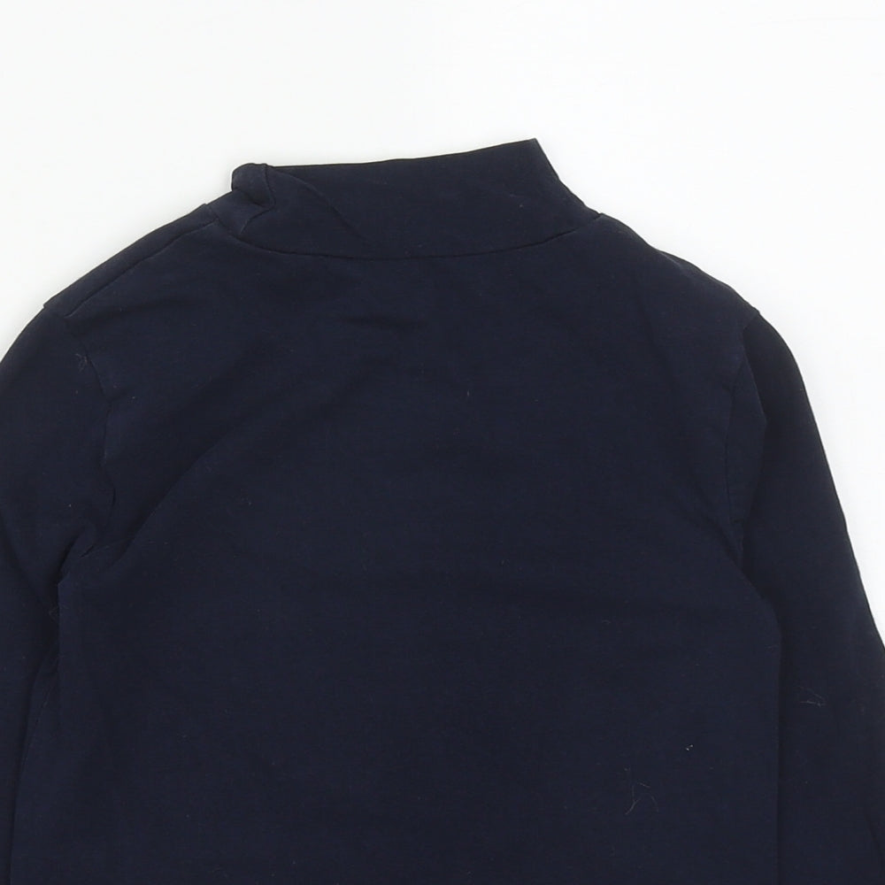 Dunnes Girls Blue  Cotton Basic Casual Size 8-9 Years High Neck