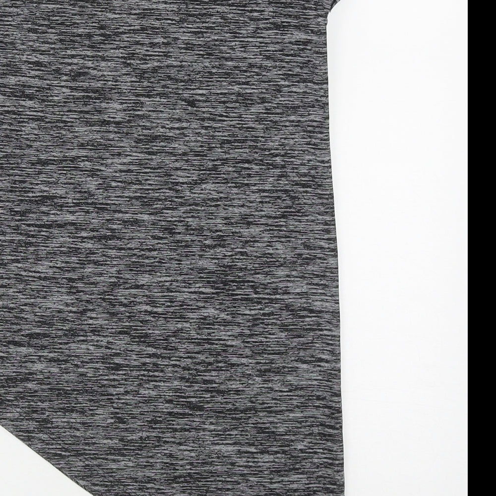 TU Girls Grey  Polyester Basic T-Shirt Size 8 Years Round Neck  - Born To Win