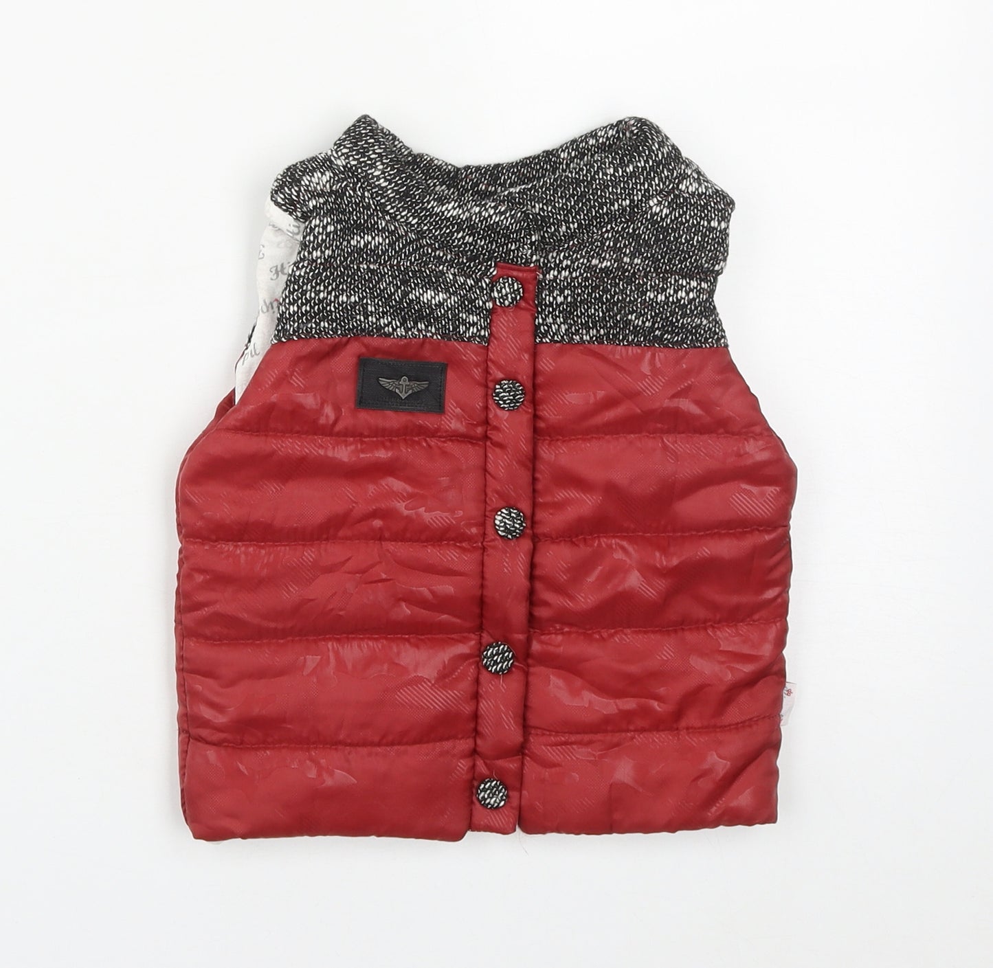 Hippul Boys Red   Gilet Waistcoat Size 3 Years  Snap
