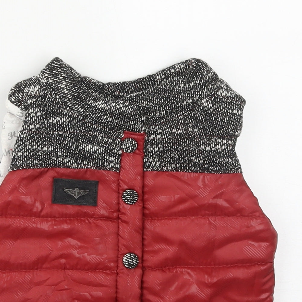 Hippul Boys Red   Gilet Waistcoat Size 3 Years  Snap