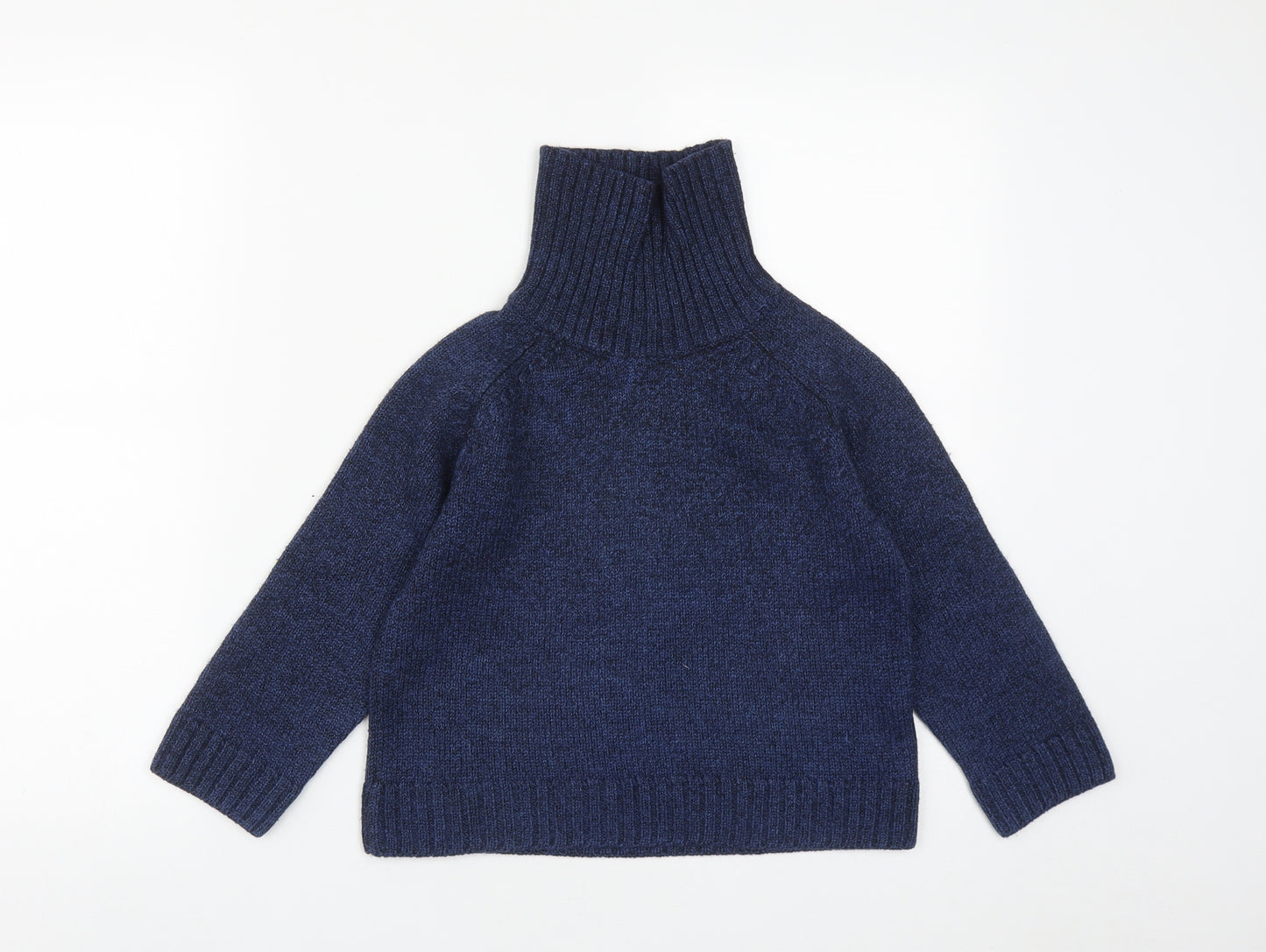 Surprise Girls Blue High Neck  Acrylic Pullover Jumper Size 8 Years