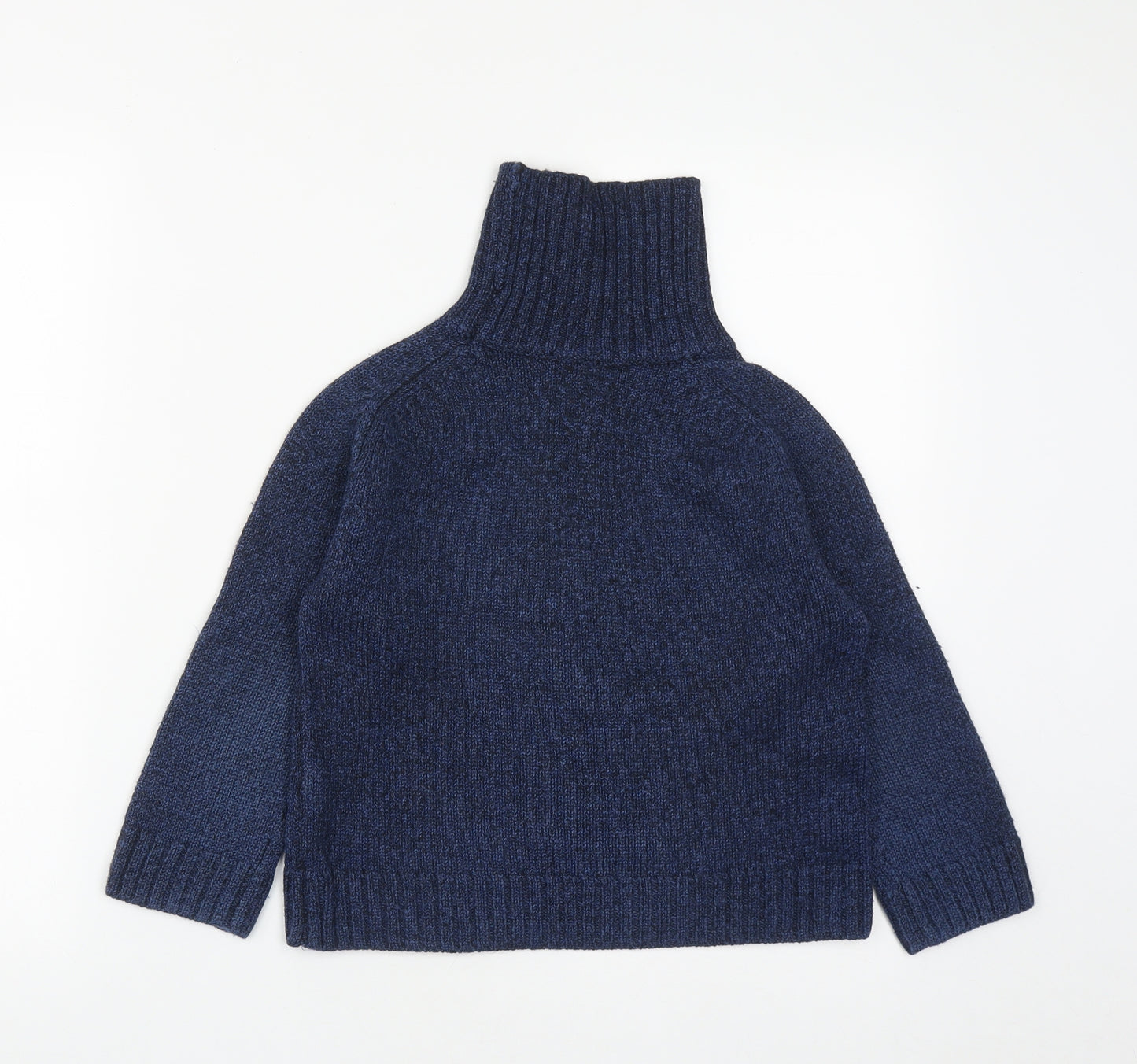 Surprise Girls Blue High Neck  Acrylic Pullover Jumper Size 8 Years