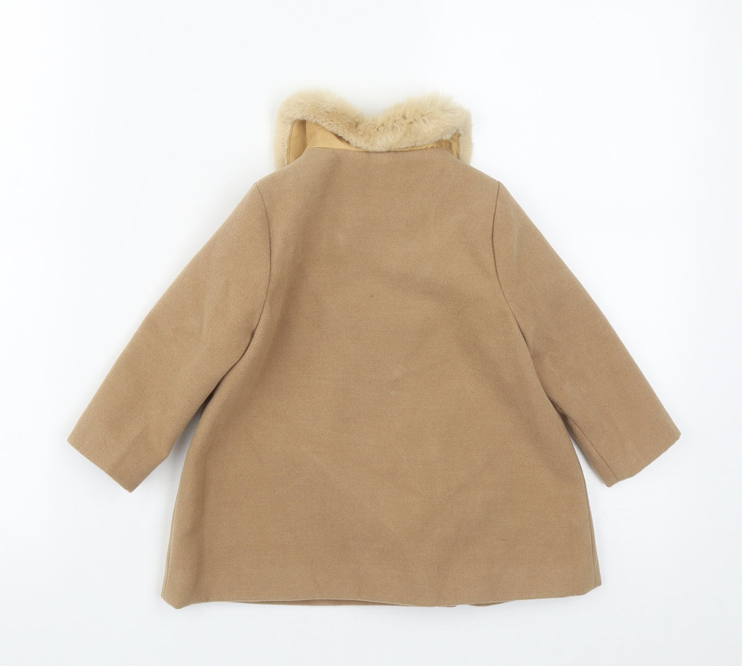 F&F Girls Brown   Pea Coat Coat Size 12-18 Months   Button
