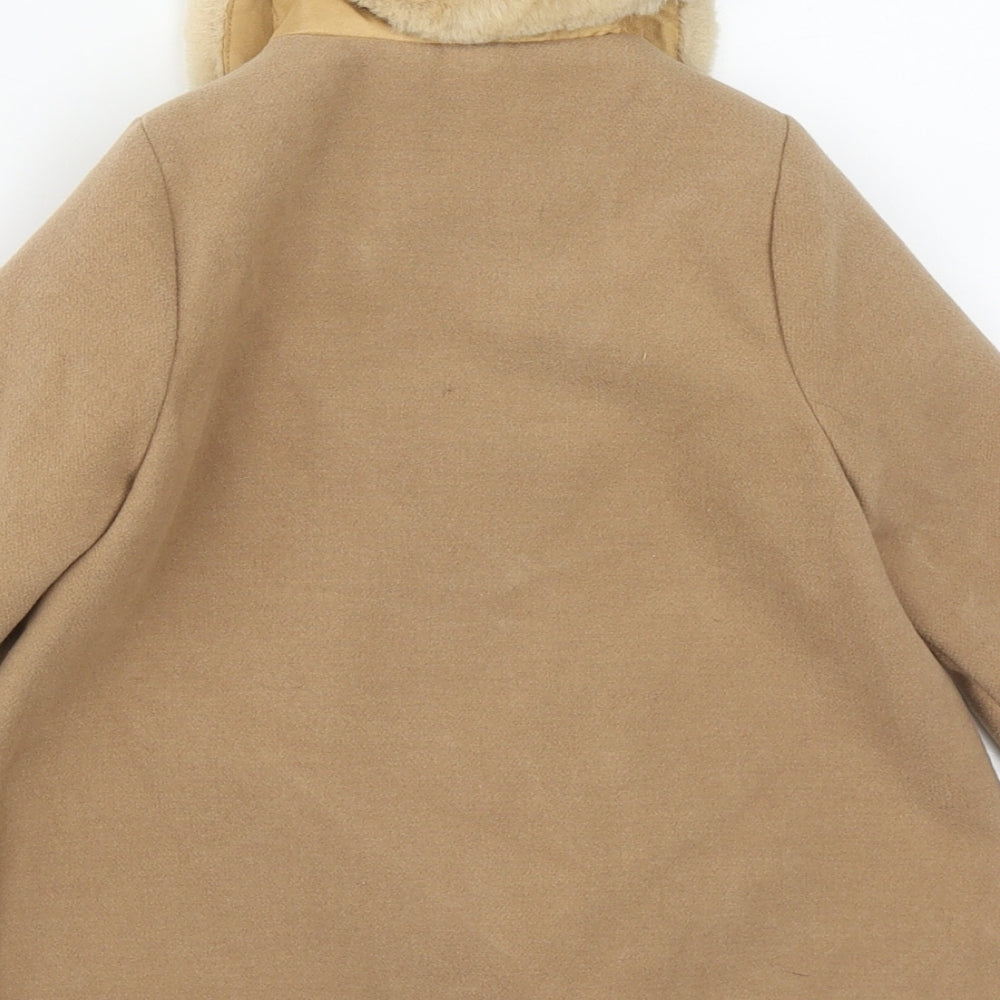 F&F Girls Brown   Pea Coat Coat Size 12-18 Months   Button