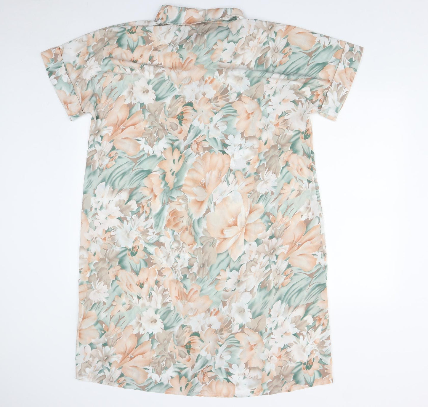 SheIn Womens Multicoloured Geometric Polyester Shirt Dress  Size XL  Collared Button