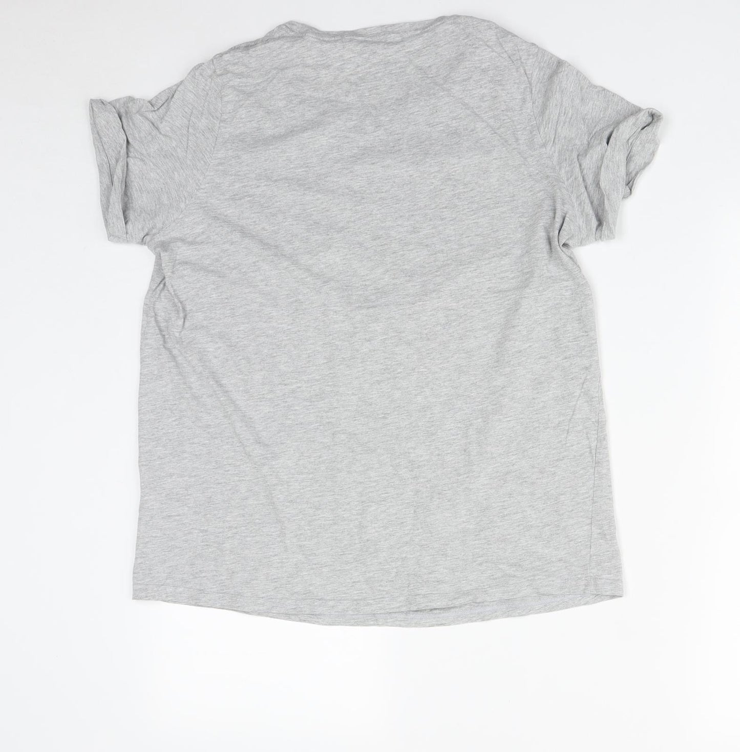 Pep&Co Womens Grey  Cotton Basic T-Shirt Size 16 Round Neck - Le Marais
