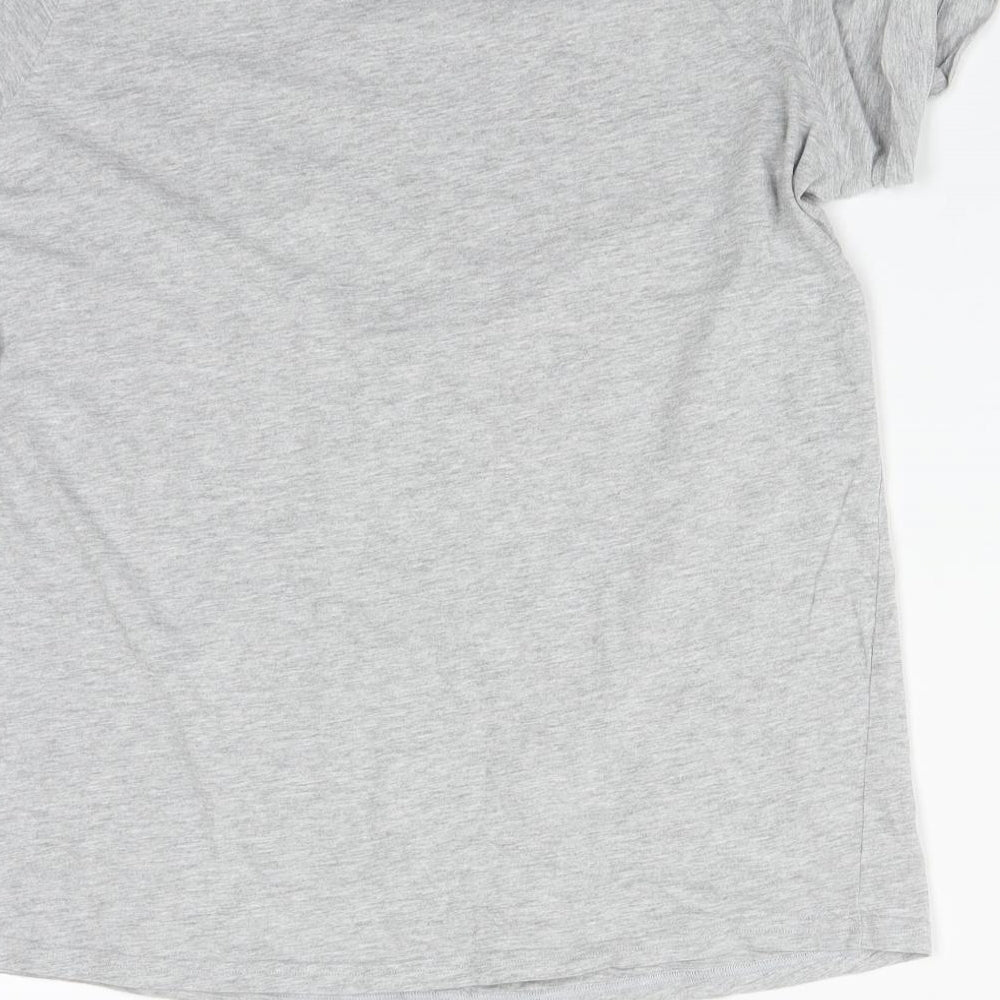 Pep&Co Womens Grey  Cotton Basic T-Shirt Size 16 Round Neck - Le Marais