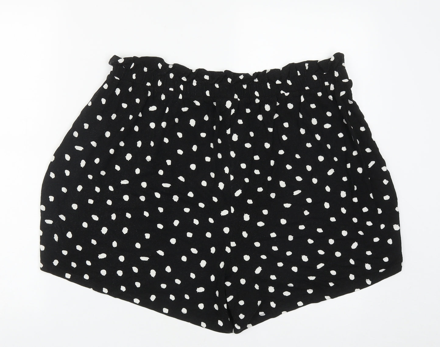 ASOS Womens Black Polka Dot Viscose Bermuda Shorts Size 22  Regular