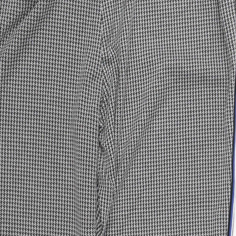 Primark Womens Multicoloured Houndstooth Polyester Carrot Trousers Size 20 L25 in Regular