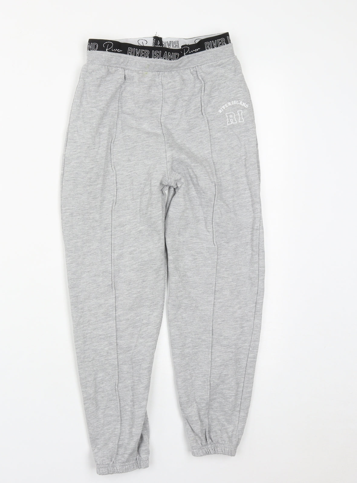 River Island Girls Grey  Polyester Jogger Trousers Size 9-10 Years  Regular