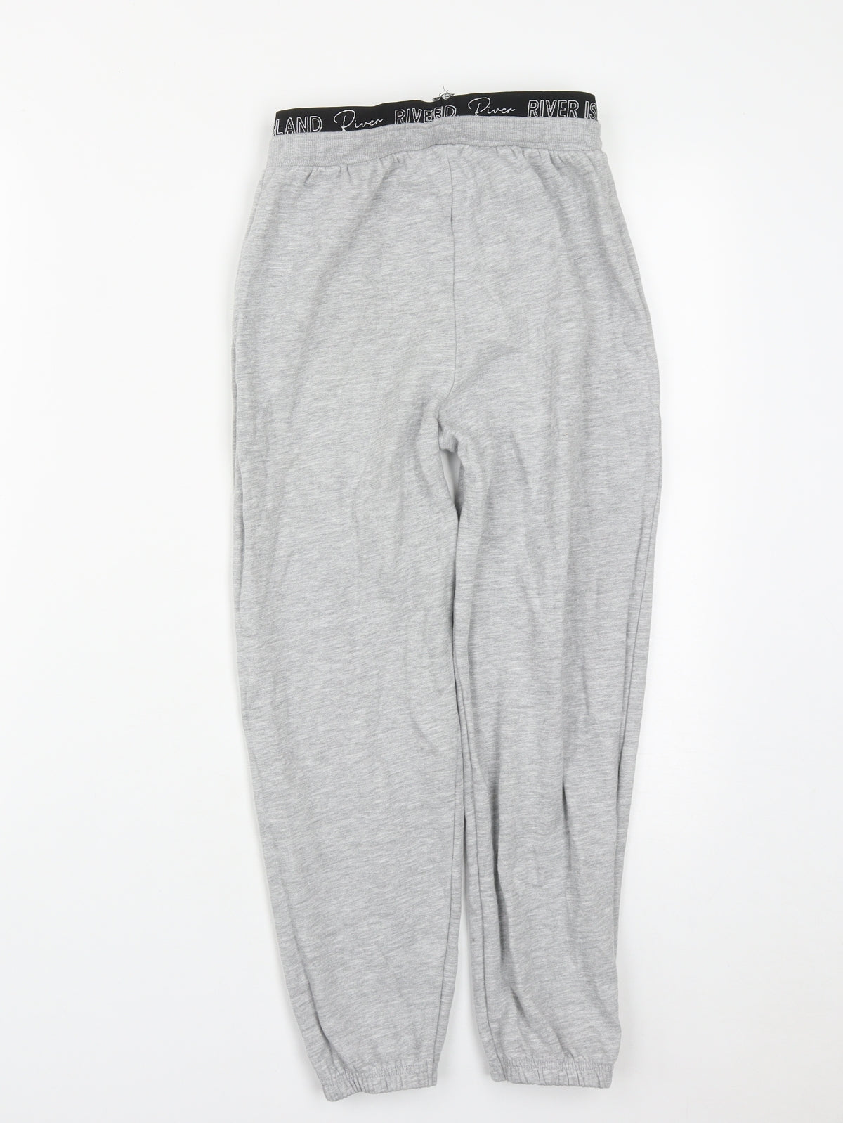 River Island Girls Grey  Polyester Jogger Trousers Size 9-10 Years  Regular