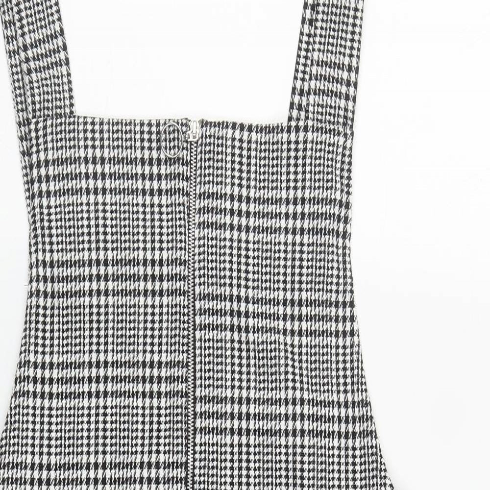 Atmosphere Womens Multicoloured Plaid Polyester Pinafore/Dungaree Dress  Size 14  Square Neck Zip