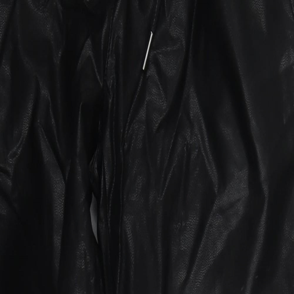 Zara Womens Black  Viscose Jogger Trousers Size XS L27 in Regular Drawstring