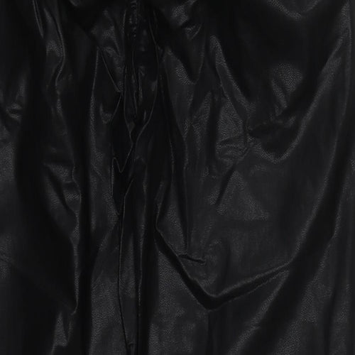 Zara Womens Black  Viscose Jogger Trousers Size XS L27 in Regular Drawstring