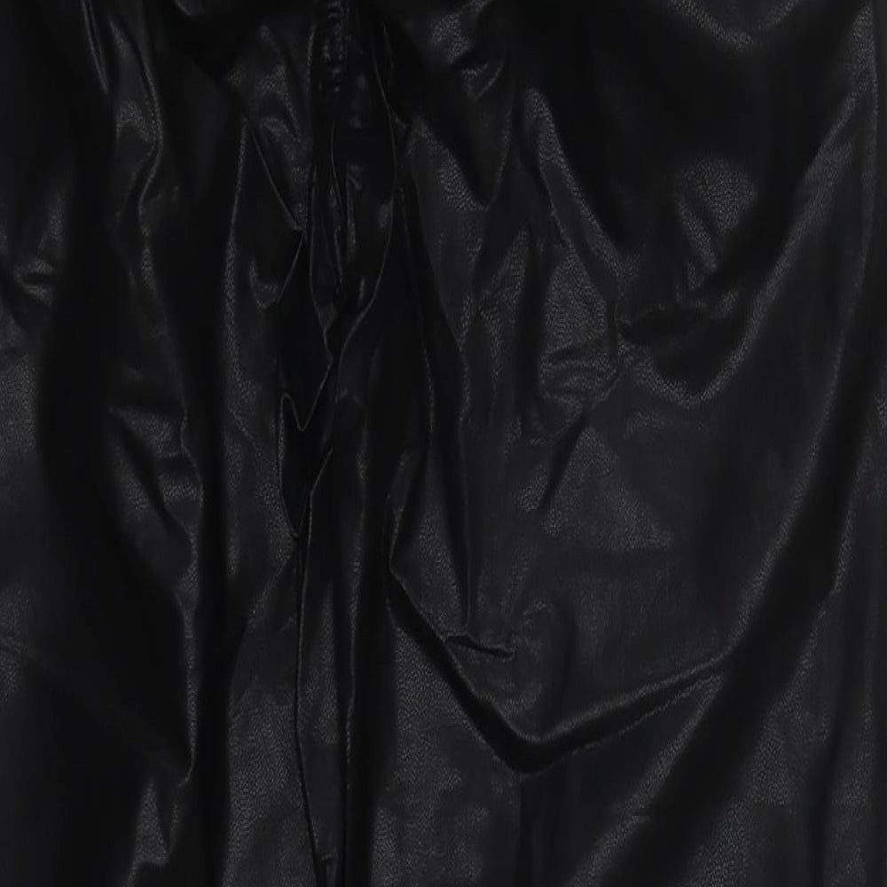 Zara Womens Black  Viscose Jogger Trousers Size XS L27 in Regular Drawstring