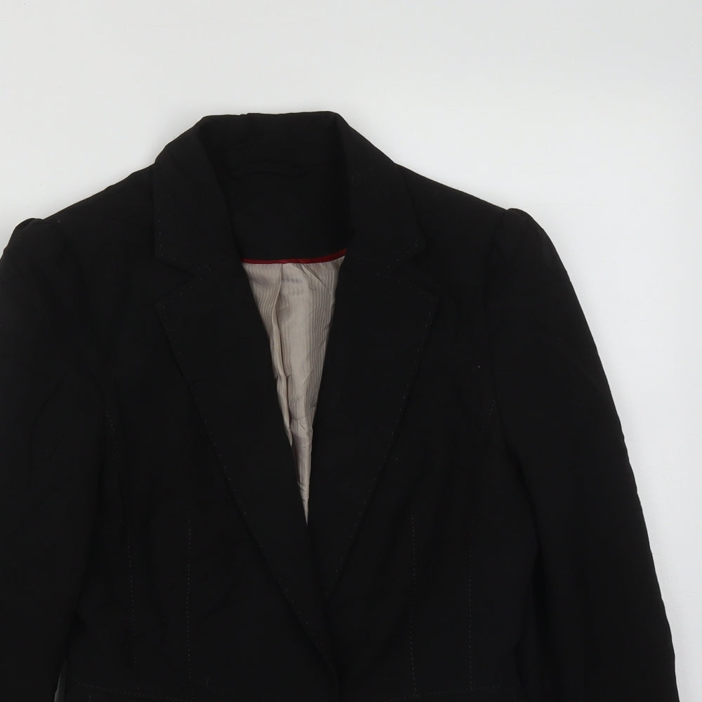New Look Womens Black   Jacket Blazer Size 8  Button