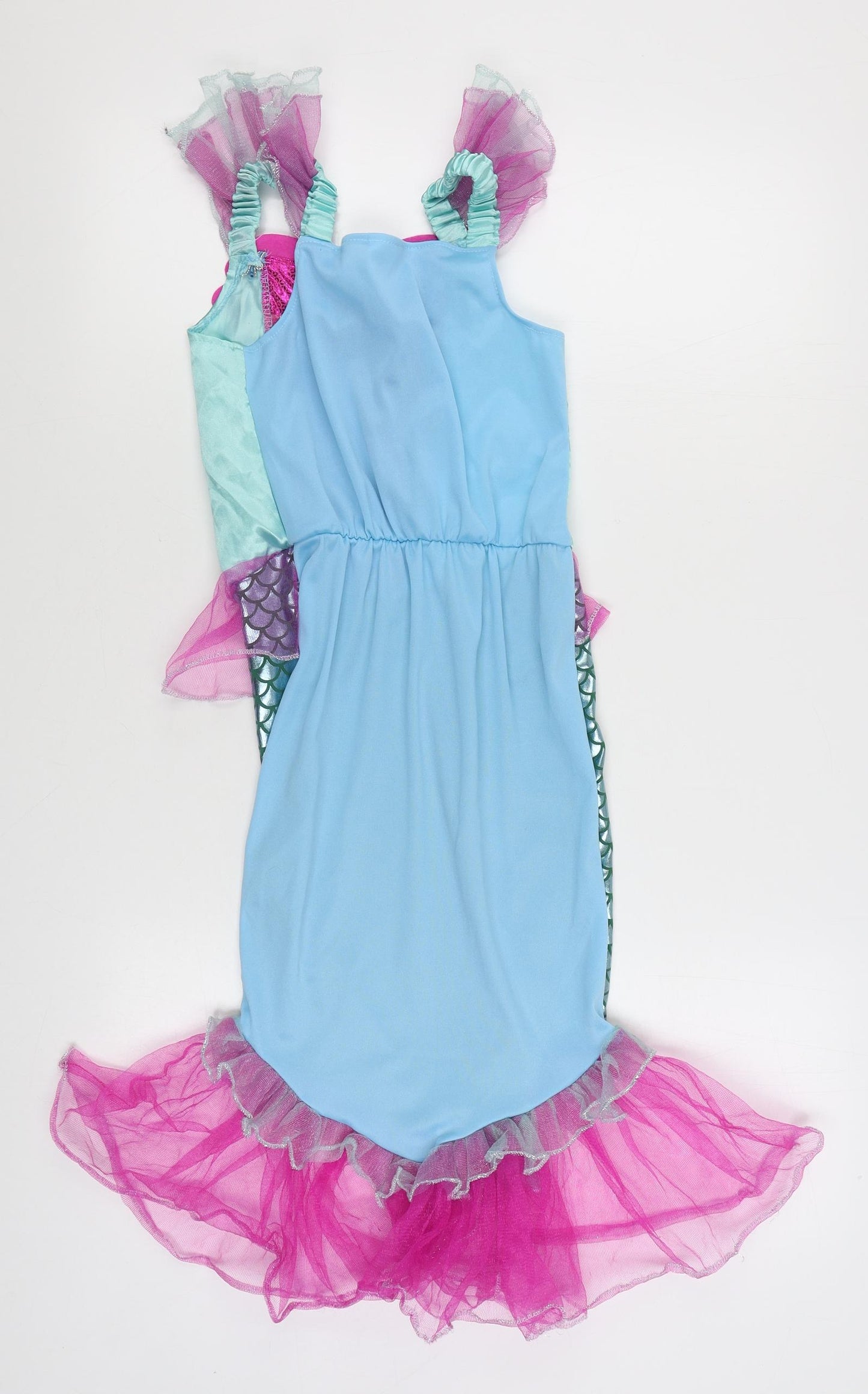 B&M Girls Blue  Polyester Mermaid  Size 6-7 Years  Square Neck Pullover