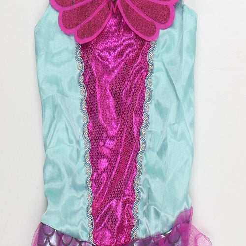 B&M Girls Blue  Polyester Mermaid  Size 6-7 Years  Square Neck Pullover