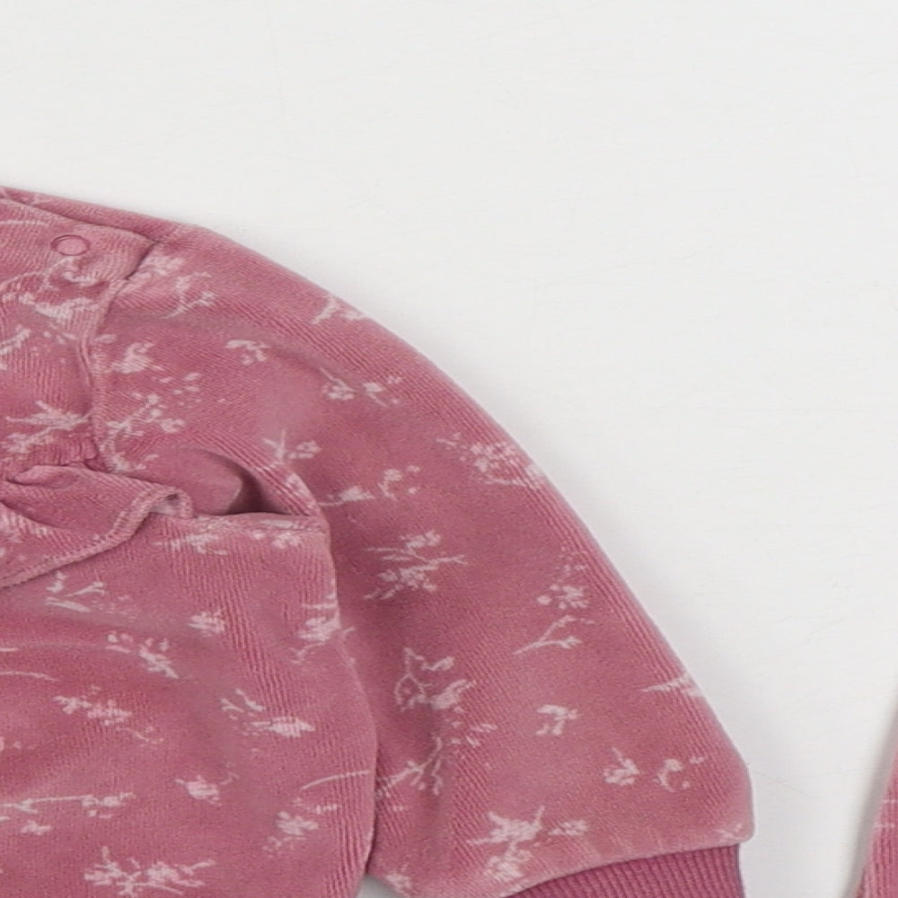 NEXT Girls Pink Geometric Cotton Trousers Outfit/Set Size 9-12 Months  Pullover
