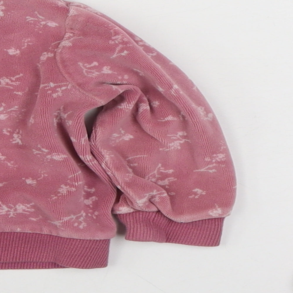 NEXT Girls Pink Geometric Cotton Trousers Outfit/Set Size 9-12 Months  Pullover
