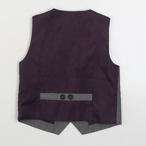 NEXT Boys Grey   Overcoat Waistcoat Size 2-3 Years  Button