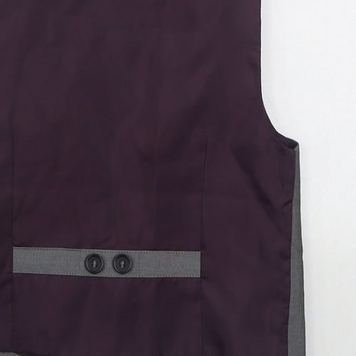 NEXT Boys Grey   Overcoat Waistcoat Size 2-3 Years  Button