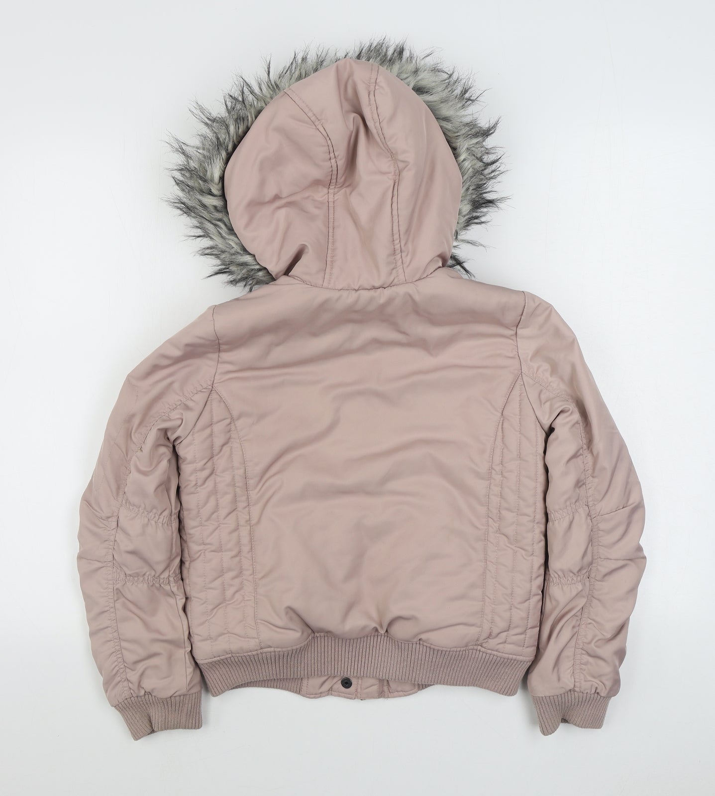 NEXT Girls Pink   Parka Coat Size 9 Years  Zip