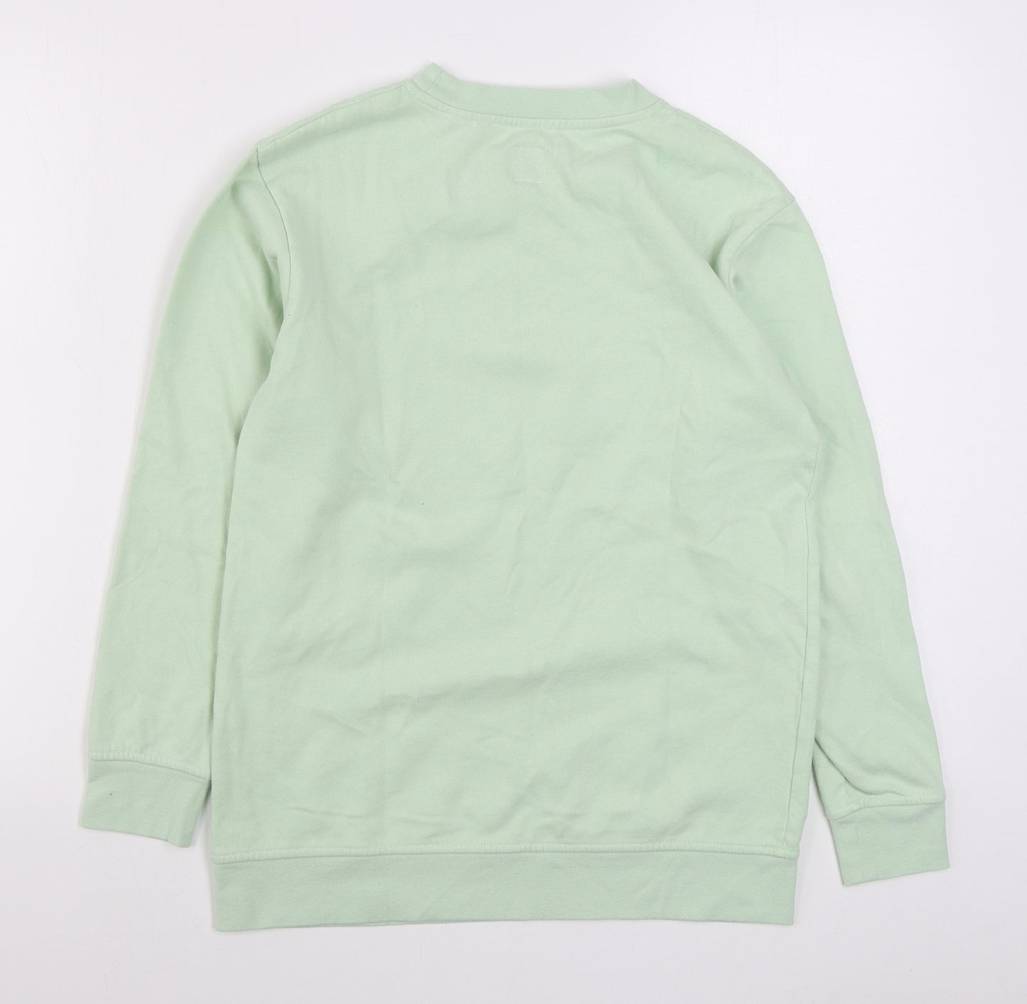 Jack Wills Womens Green  Cotton Pullover Sweatshirt Size 8  Pullover