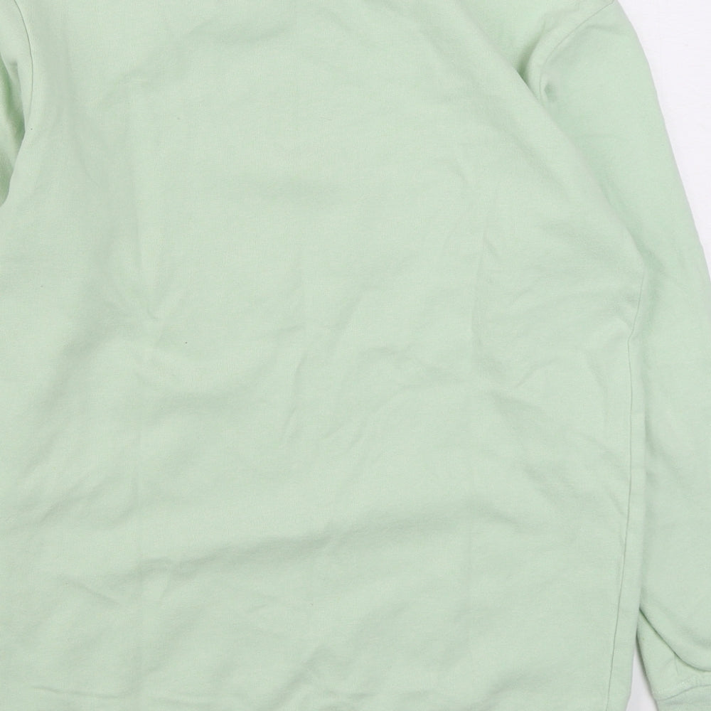 Jack Wills Womens Green  Cotton Pullover Sweatshirt Size 8  Pullover