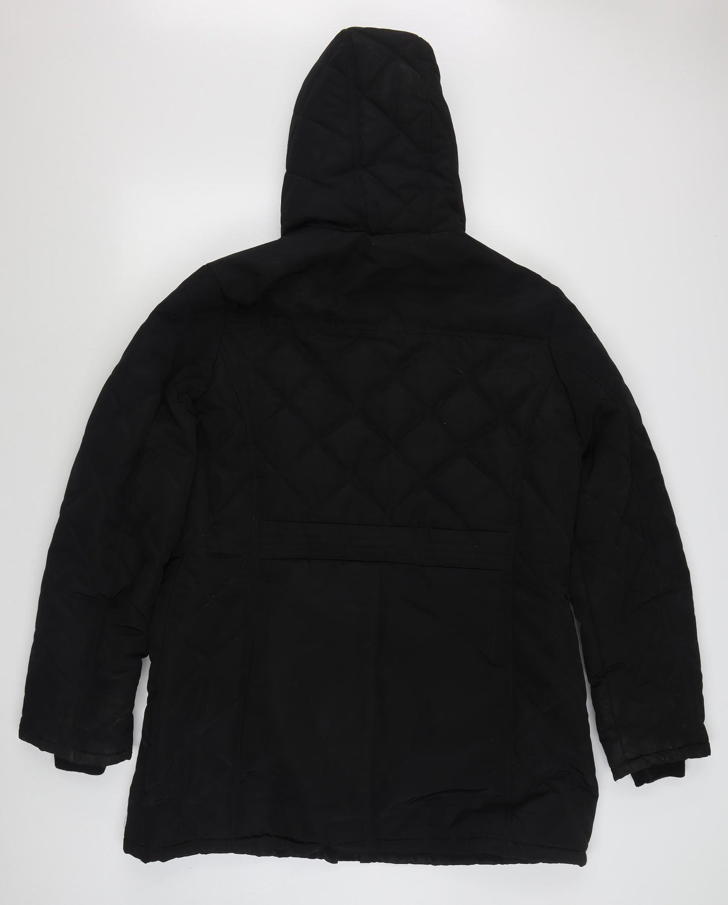 TOG 24 Mens Black   Quilted Coat Size L  Zip