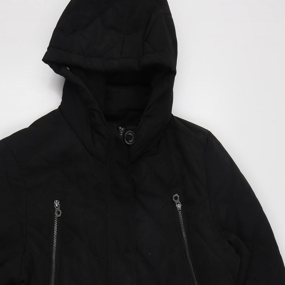 TOG 24 Mens Black   Quilted Coat Size L  Zip