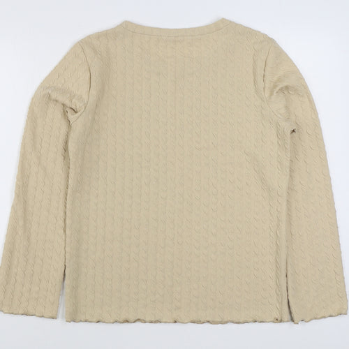 George Womens Beige  Polyester Pullover Sweatshirt Size 16  Pullover
