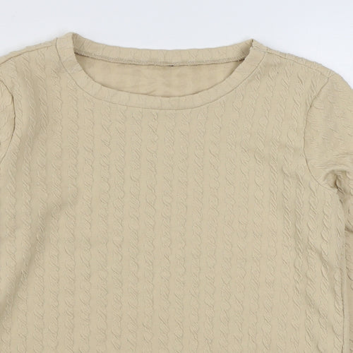 George Womens Beige  Polyester Pullover Sweatshirt Size 16  Pullover