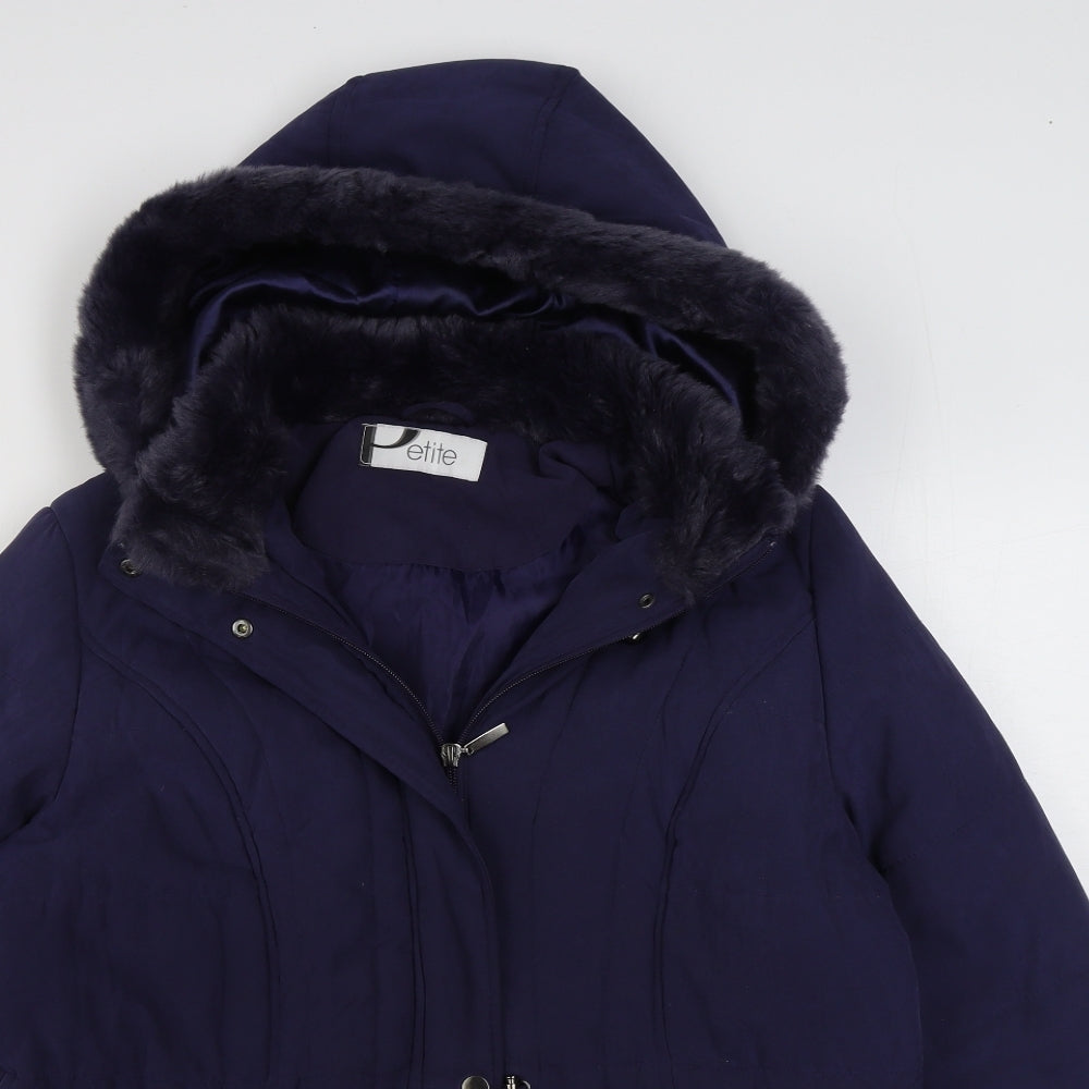 BHS Womens Purple   Parka Coat Size 16  Zip