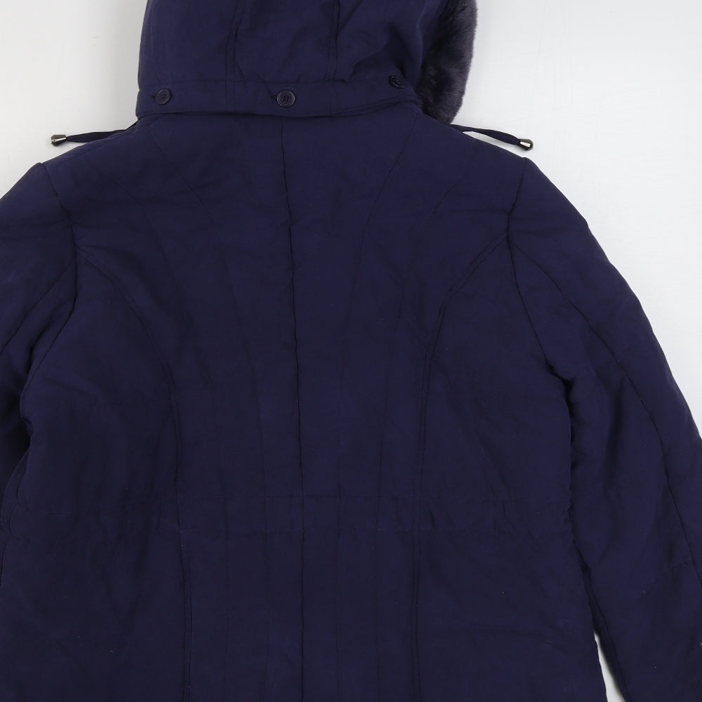 BHS Womens Purple   Parka Coat Size 16  Zip
