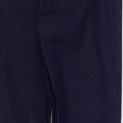 Peacocks Womens Blue  Cotton Straight Jeans Size 14 L30 in Regular Zip