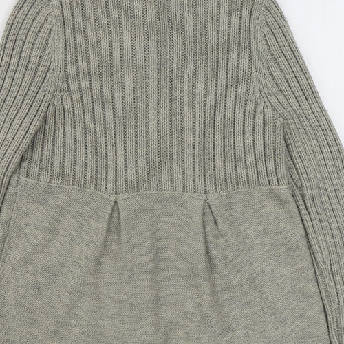NEXT Womens Beige High Neck  Acrylic Cardigan Jumper Size 16
