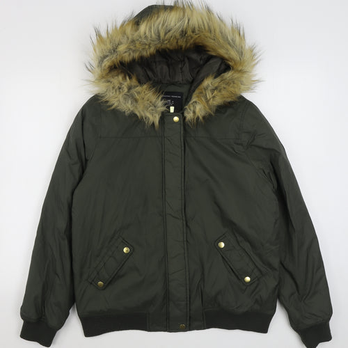Dorothy Perkins Womens Green   Parka Coat Size 16  Zip