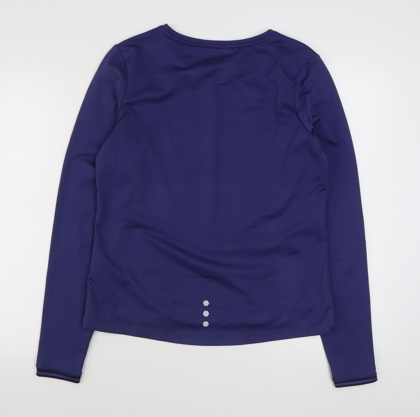 Crivit Mens Blue  Polyester Basic T-Shirt Size M Roll Neck Pullover