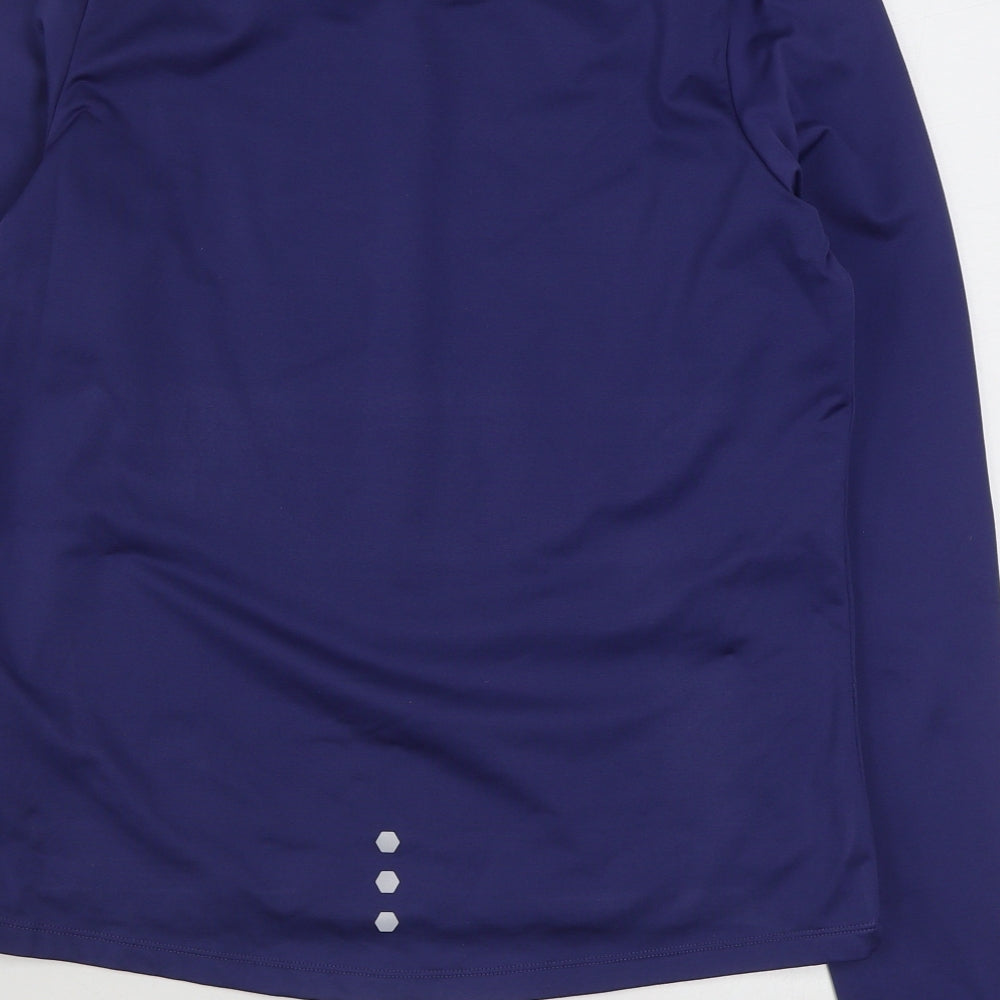 Crivit Mens Blue  Polyester Basic T-Shirt Size M Roll Neck Pullover