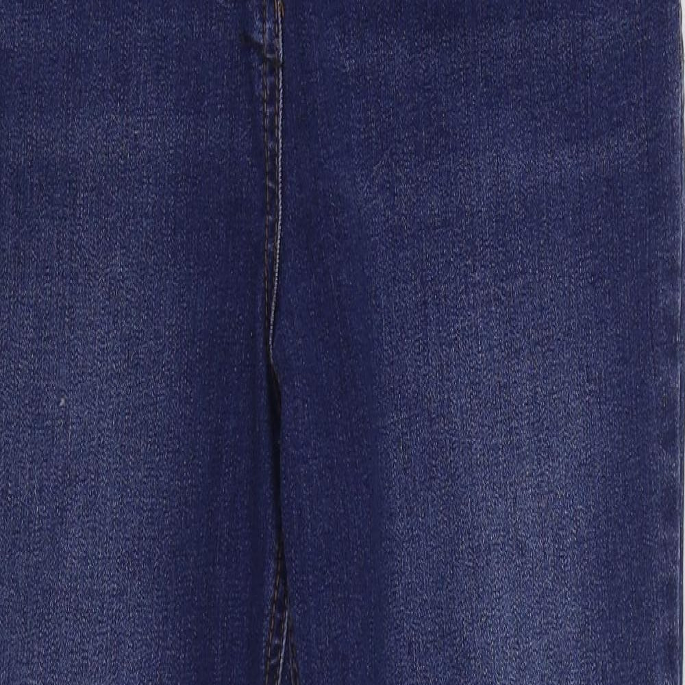 Matalan Womens Blue  Cotton Skinny Jeans Size 14 L26 in Regular Zip
