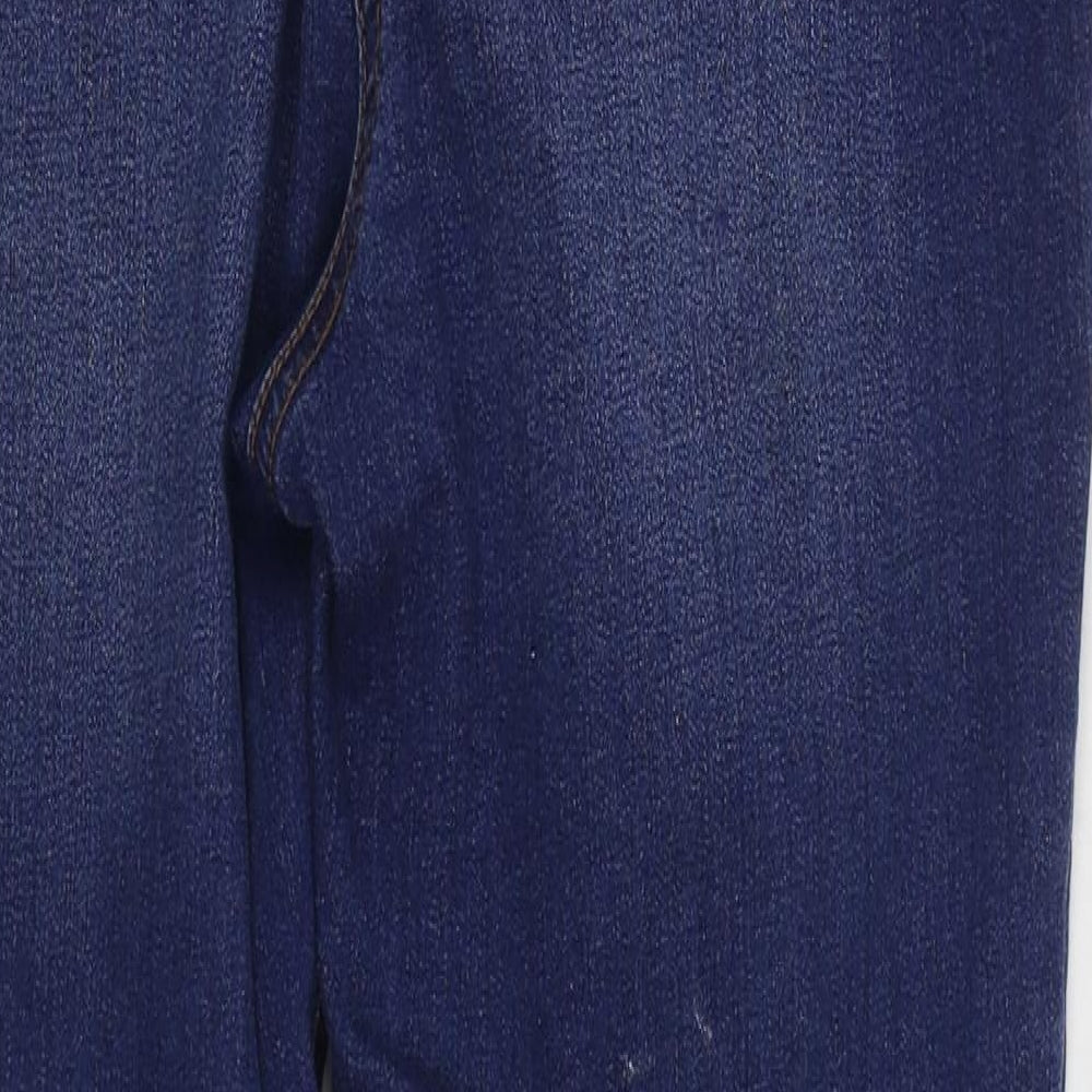 Matalan Womens Blue  Cotton Skinny Jeans Size 14 L26 in Regular Zip