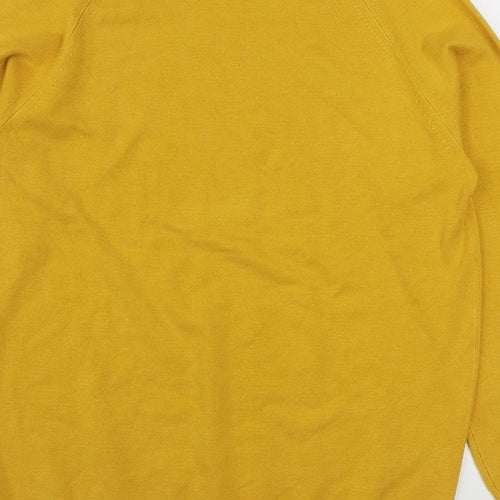Dunnes Stores Womens Yellow Round Neck  Viscose Pullover Jumper Size L