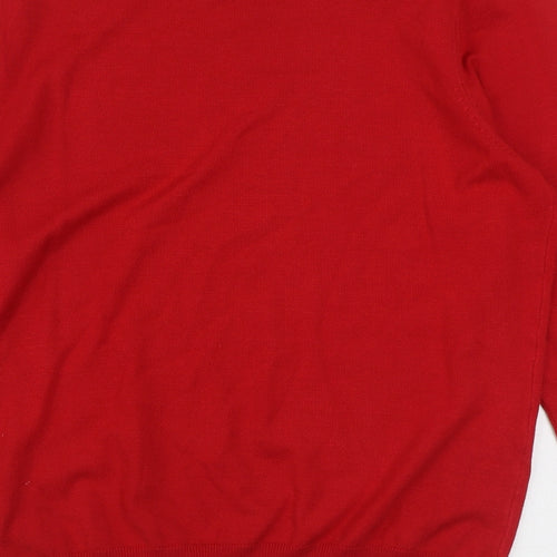 Roman Womens Red Boat Neck  Viscose Pullover Jumper Size 14