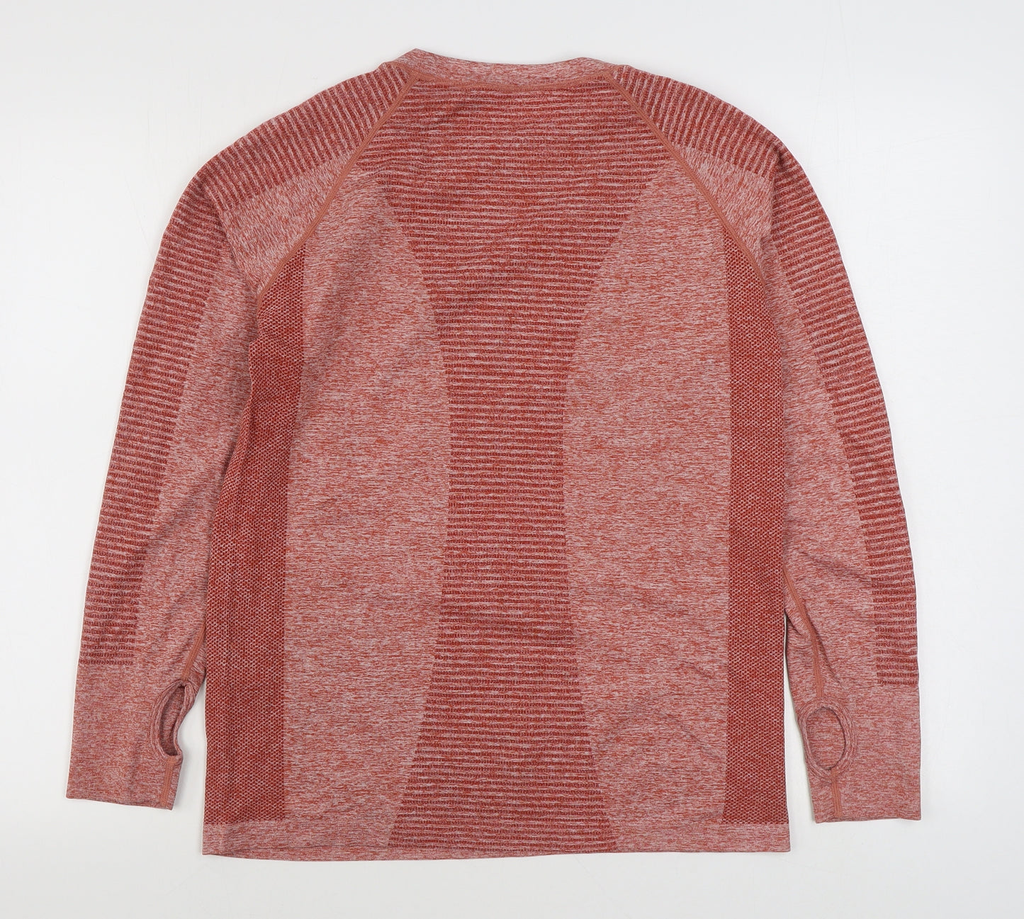 Aurique Womens Orange  Polyamide Basic T-Shirt Size XL Round Neck Pullover