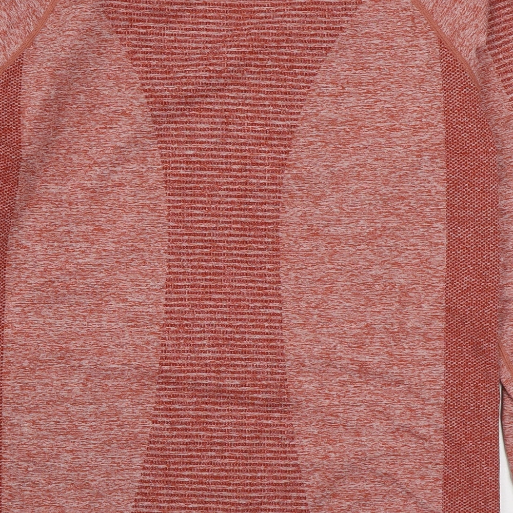 Aurique Womens Orange  Polyamide Basic T-Shirt Size XL Round Neck Pullover