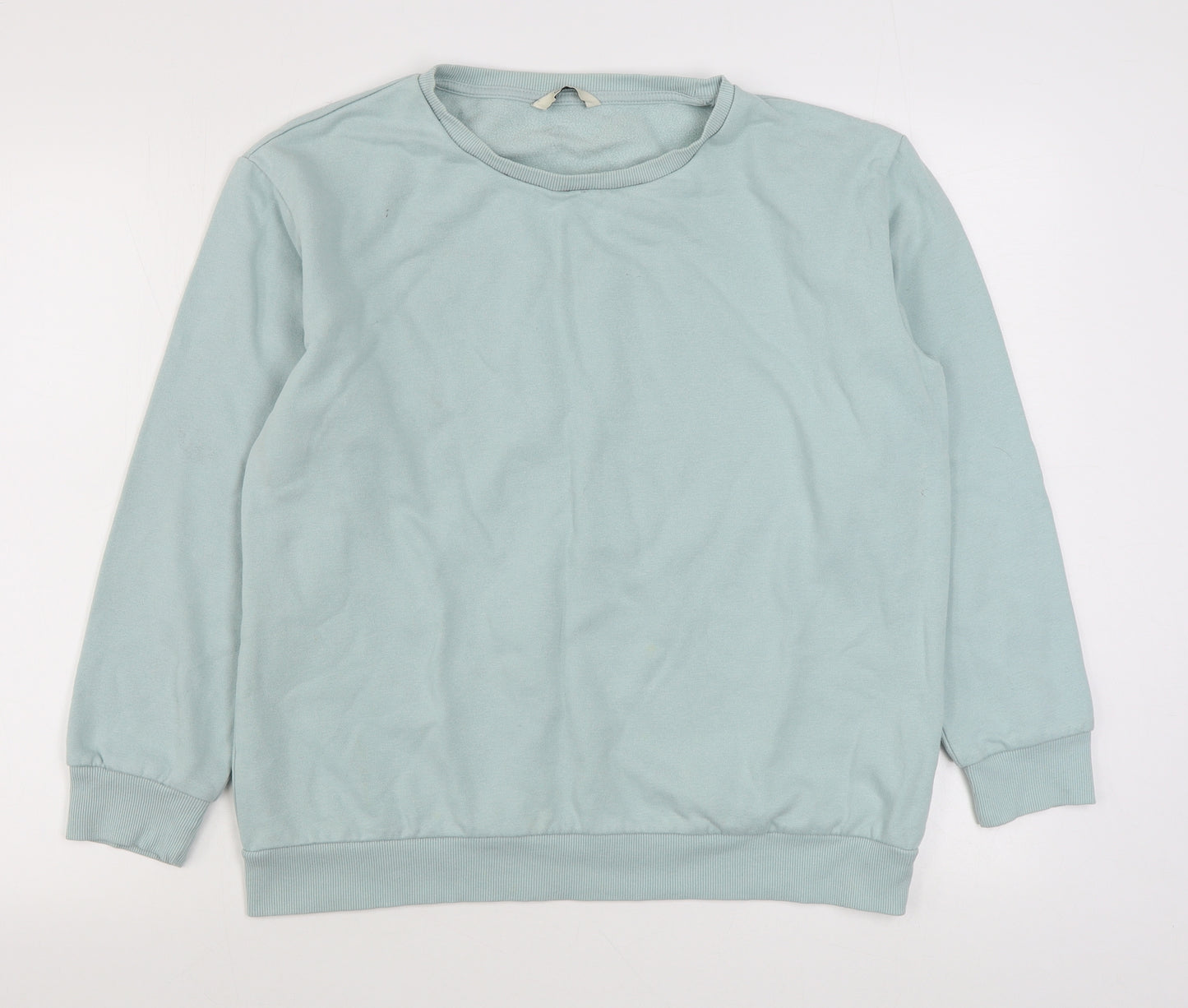 Geoge Womens Green  Cotton Pullover Sweatshirt Size 14  Pullover