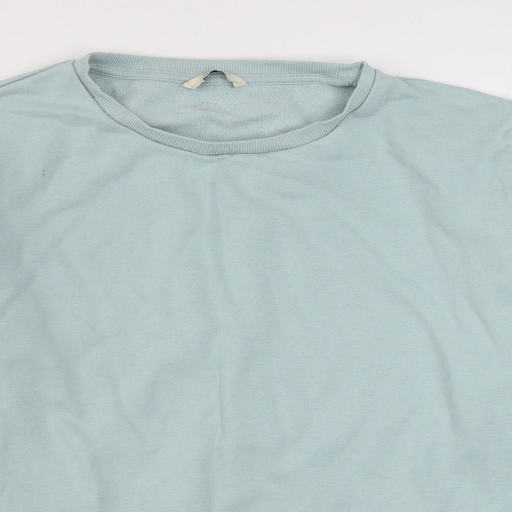 Geoge Womens Green  Cotton Pullover Sweatshirt Size 14  Pullover