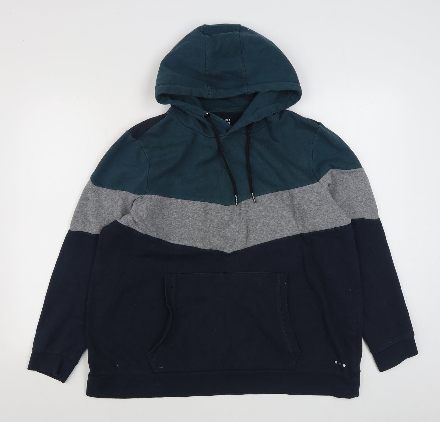 Matalan Mens Blue  Cotton Pullover Hoodie Size XL