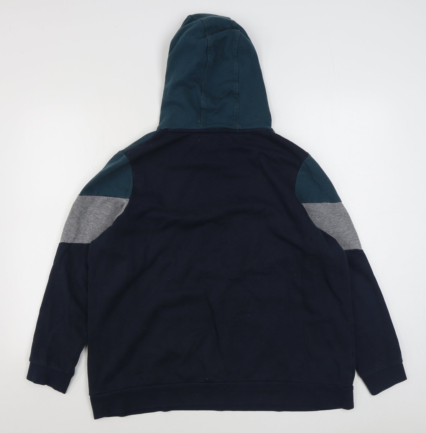 Matalan Mens Blue  Cotton Pullover Hoodie Size XL